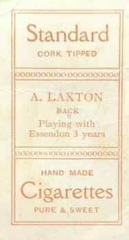1906-07 Sniders & Abrahams Australian Footballers - Victorian League Players Series C #NNO Harry Laxton Back